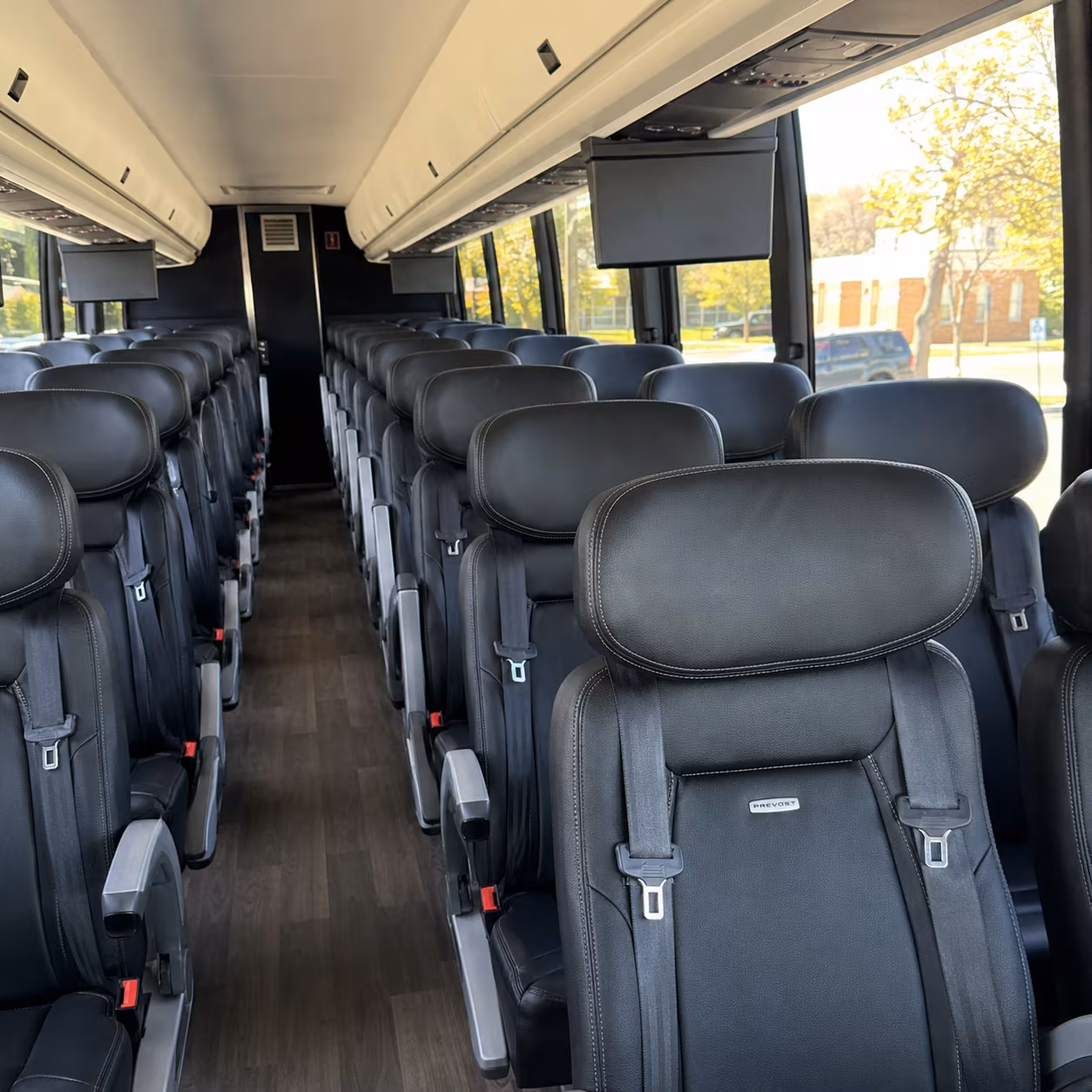 atlanta charter bus services interior